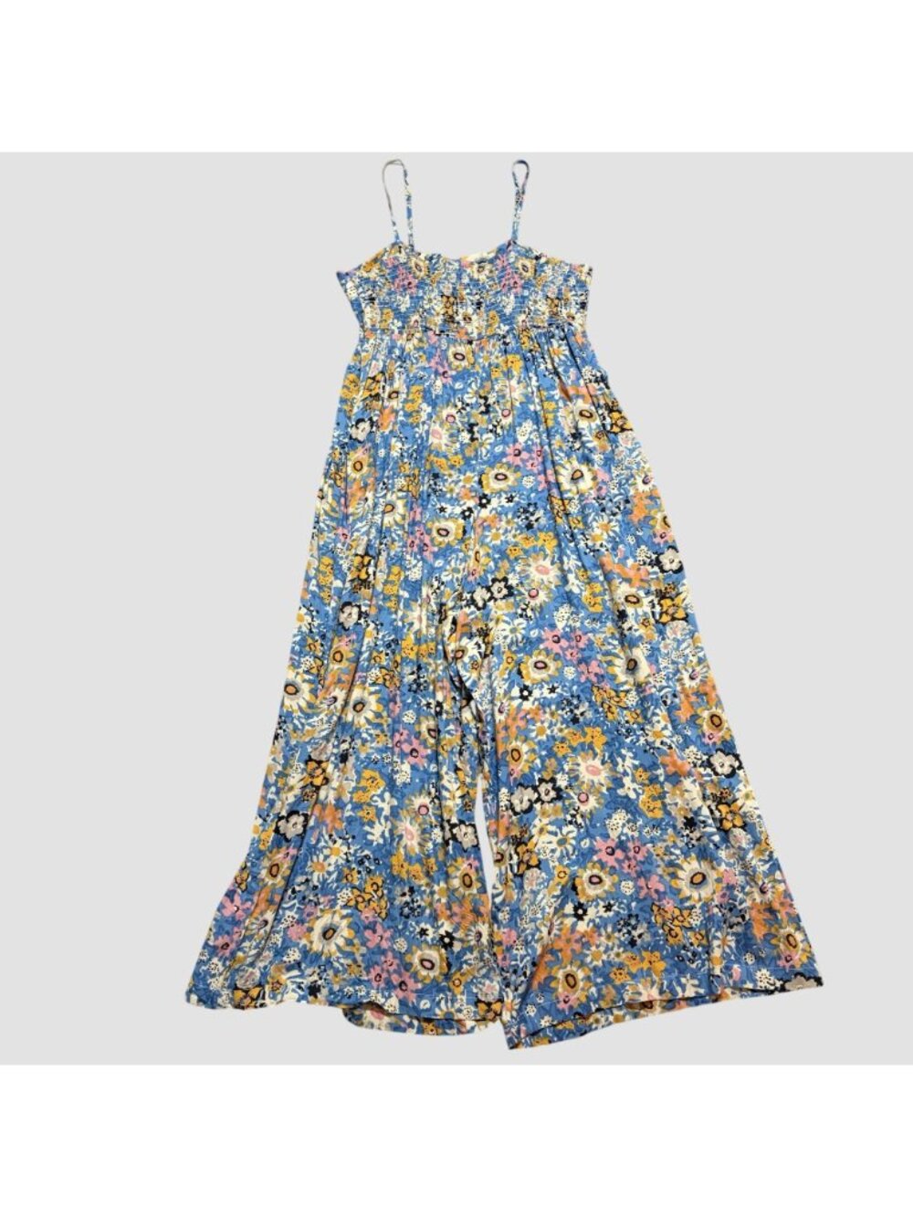 Natural Life Bailey Jumpsuit Floral XL Blue Pink Wide Leg Bohemian Pockets NEW - Picture 6 of 16